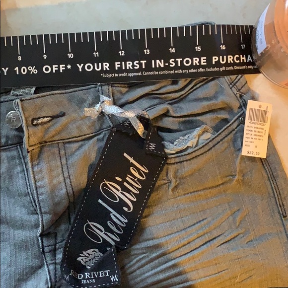 Red Rivet dark gray skinny leg jeans size 15 - Picture 8 of 8